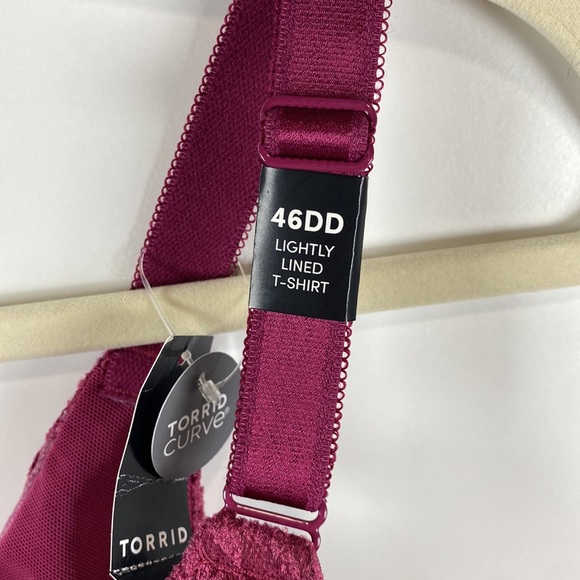 Torrid lightly lined t shirt bra lace purple - Picture 3 of 4